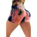 Summer Sports Pants Tie-dye Fitness High Waist Sexy Yoga Shorts