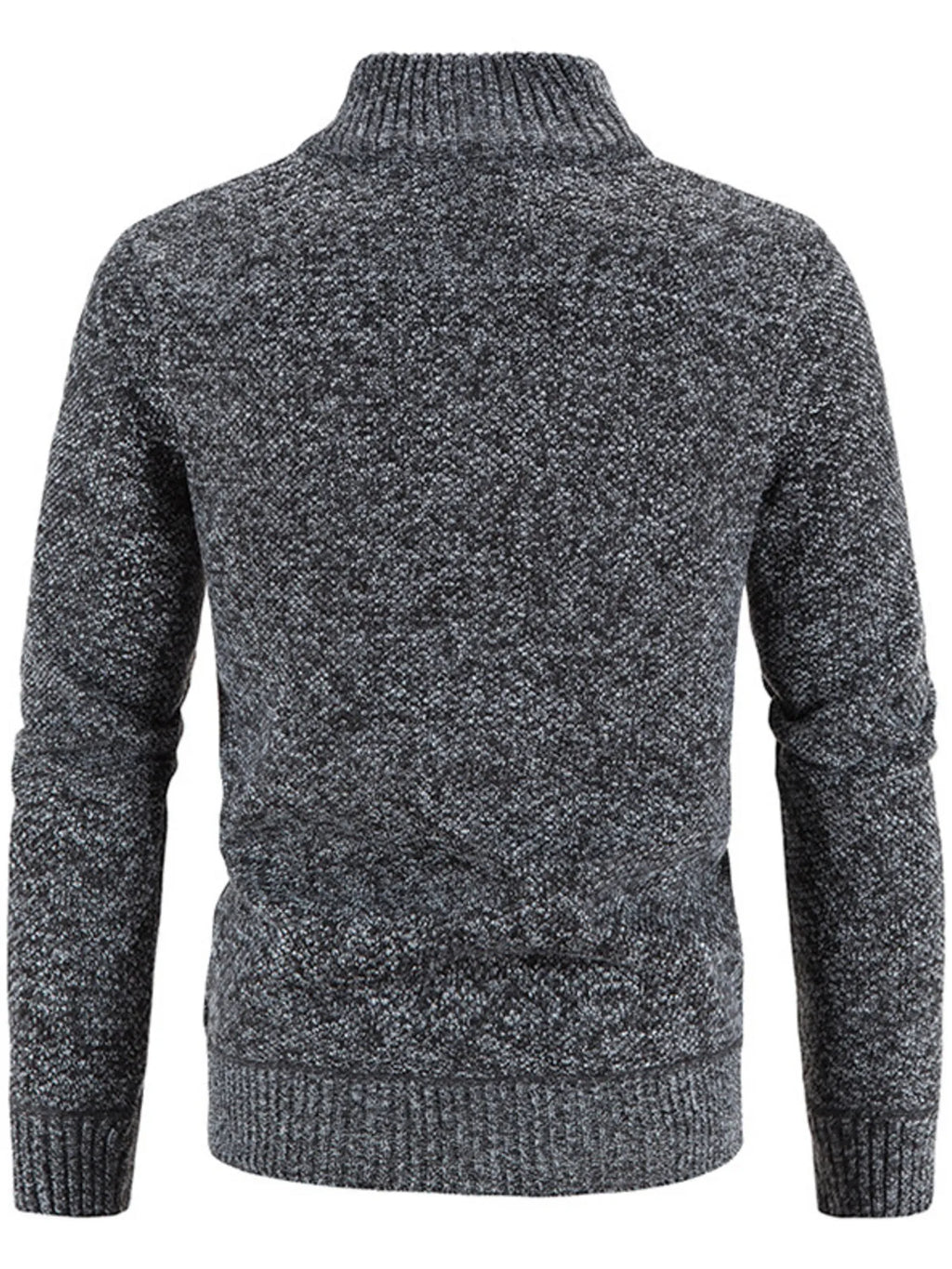 Men's Plus Size Zip-Up Long Sleeve Cardigan