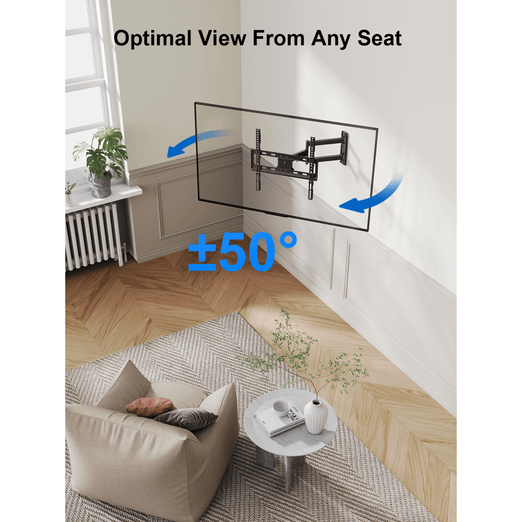 ErgoAV Single Stud Motion Mount for TVs 40" to 55" and up to 77lbs