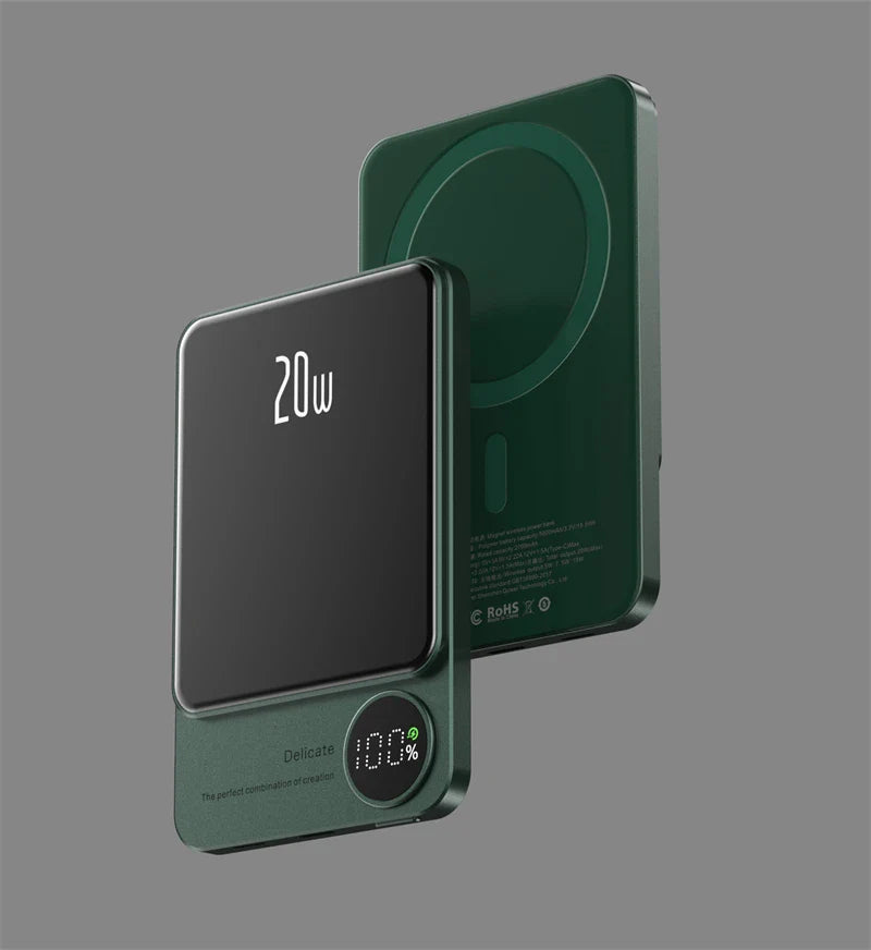 PD20W Fast Charging Magnetic Wireless Cell Phone Charger Mini Power Bank Auxiliary Battery for iPhone Samsung Wireless Charger