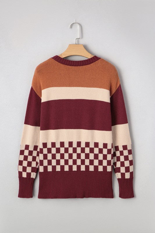 Noelle Checkered Knitted Sweater