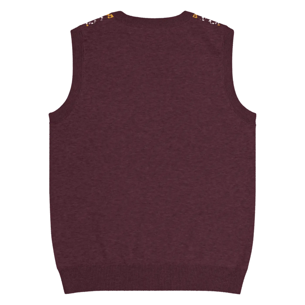Fair Isle Winter Pattern Knit Vest - Vintage V-Neck - DipaliZ