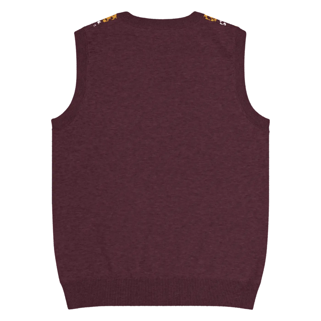Fair Isle Winter Pattern Knit Vest - Vintage V-Neck - DipaliZ