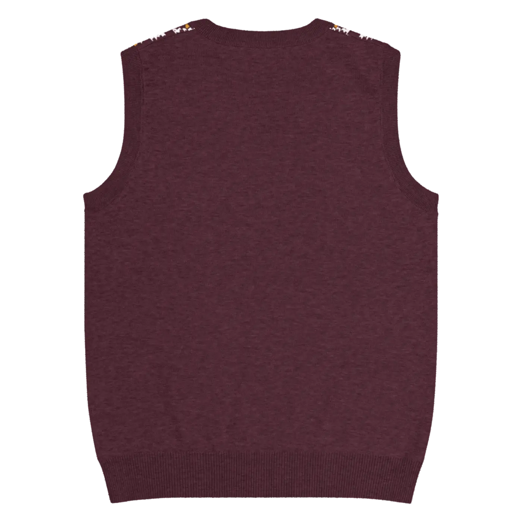 Fair Isle Winter Pattern Knit Vest - Vintage V-Neck - DipaliZ