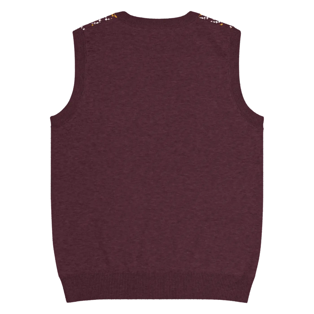 Fair Isle Winter Pattern Knit Vest - Vintage V-Neck - DipaliZ