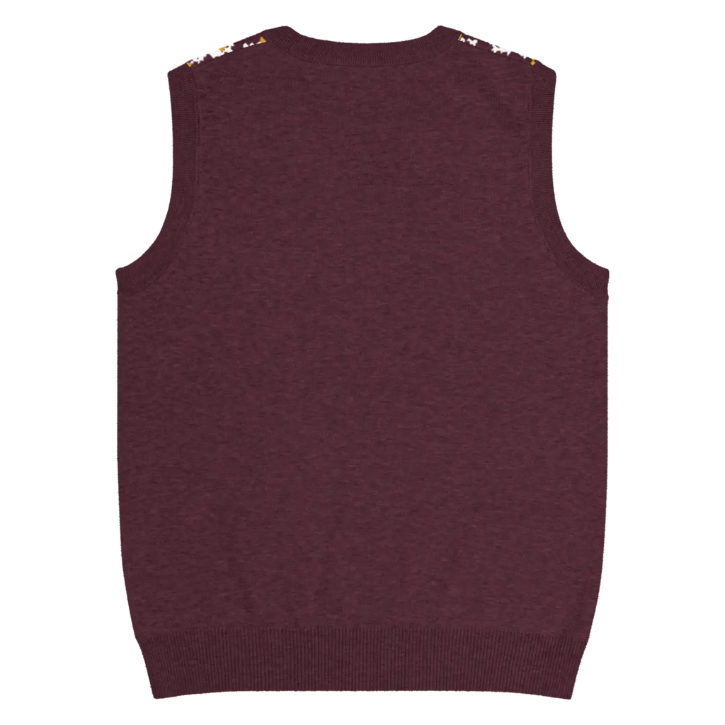 Fair Isle Winter Pattern Knit Vest - Vintage V-Neck - DipaliZ
