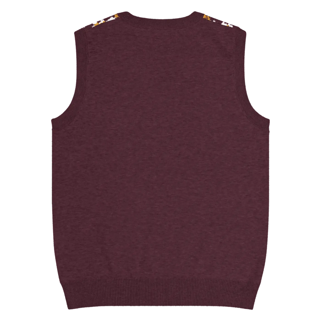 Fair Isle Winter Pattern Knit Vest - Vintage V-Neck - DipaliZ