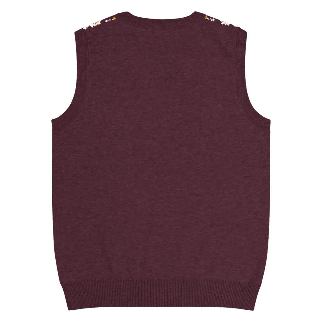 Fair Isle Winter Pattern Knit Vest - Vintage V-Neck - DipaliZ