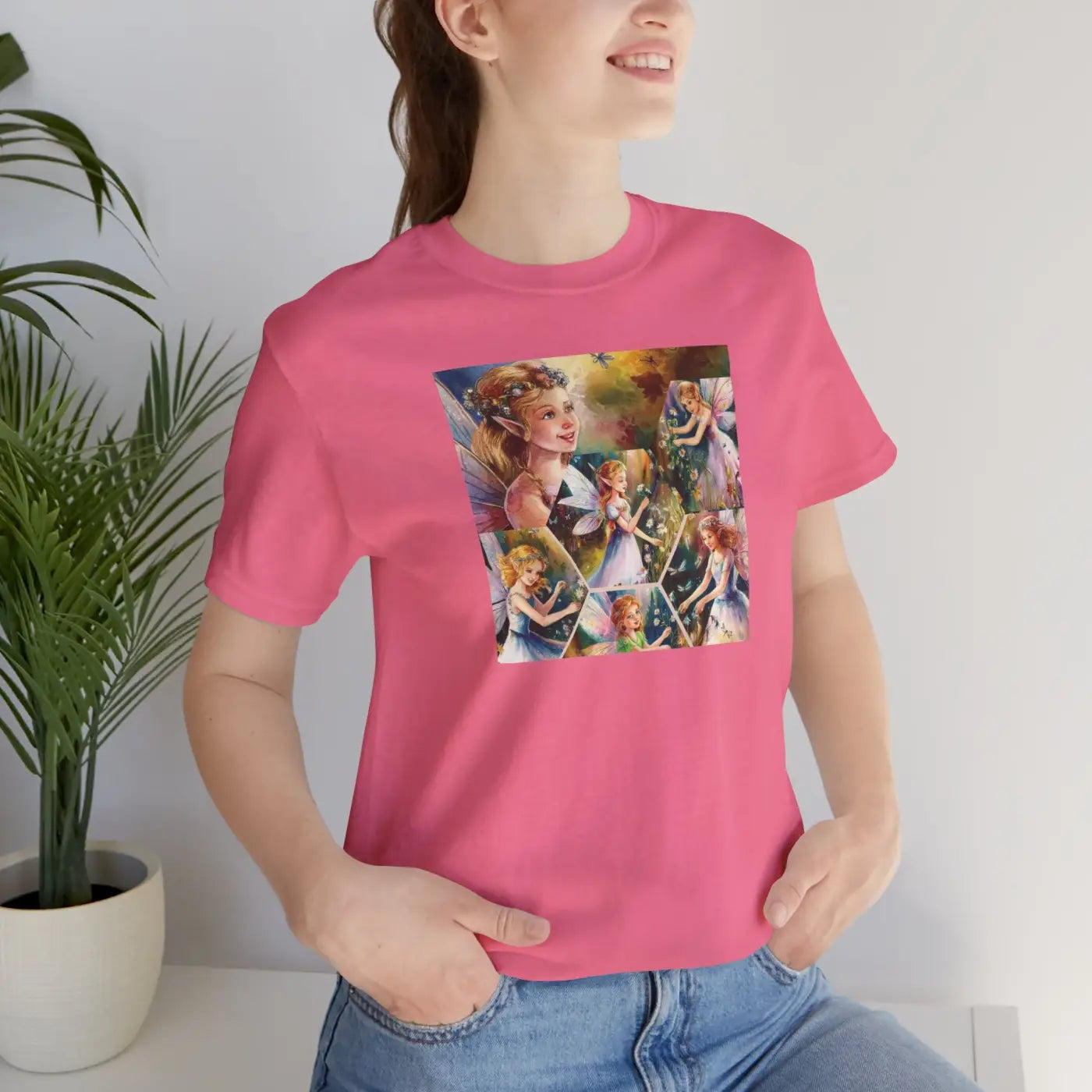 Enchanted Forest Unisex Jersey Tee - Fairy Design - DipaliZ