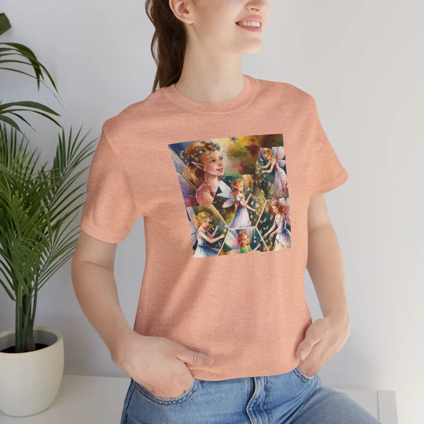 Enchanted Forest Unisex Jersey Tee - Fairy Design - DipaliZ