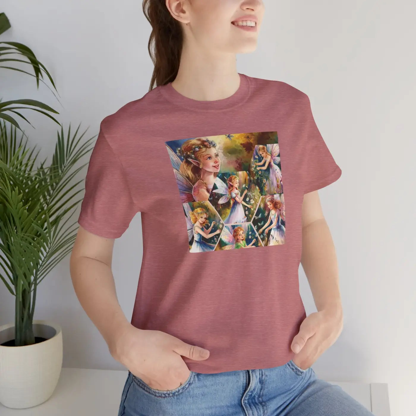 Enchanted Forest Unisex Jersey Tee - Fairy Design - DipaliZ