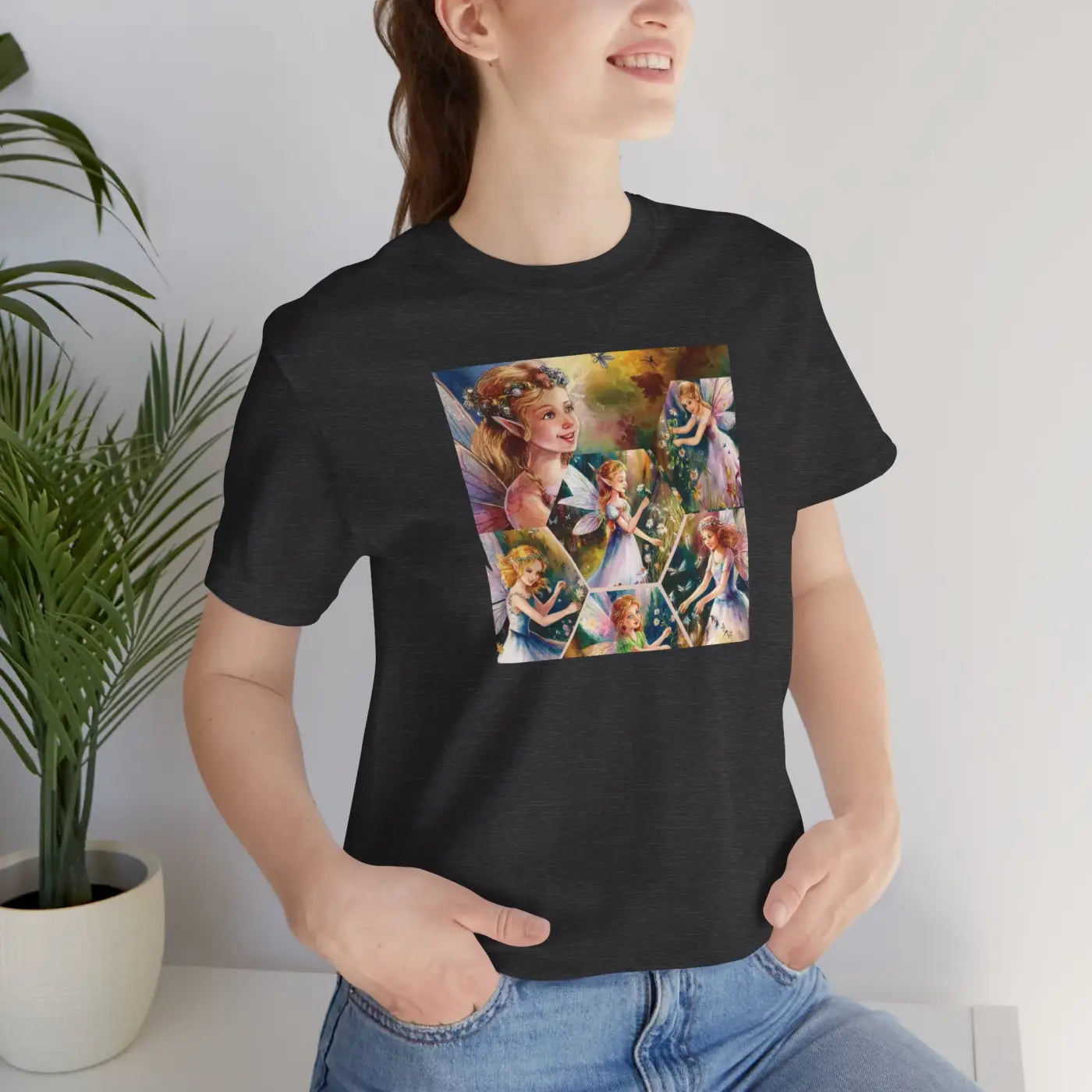 Enchanted Forest Unisex Jersey Tee - Fairy Design - DipaliZ