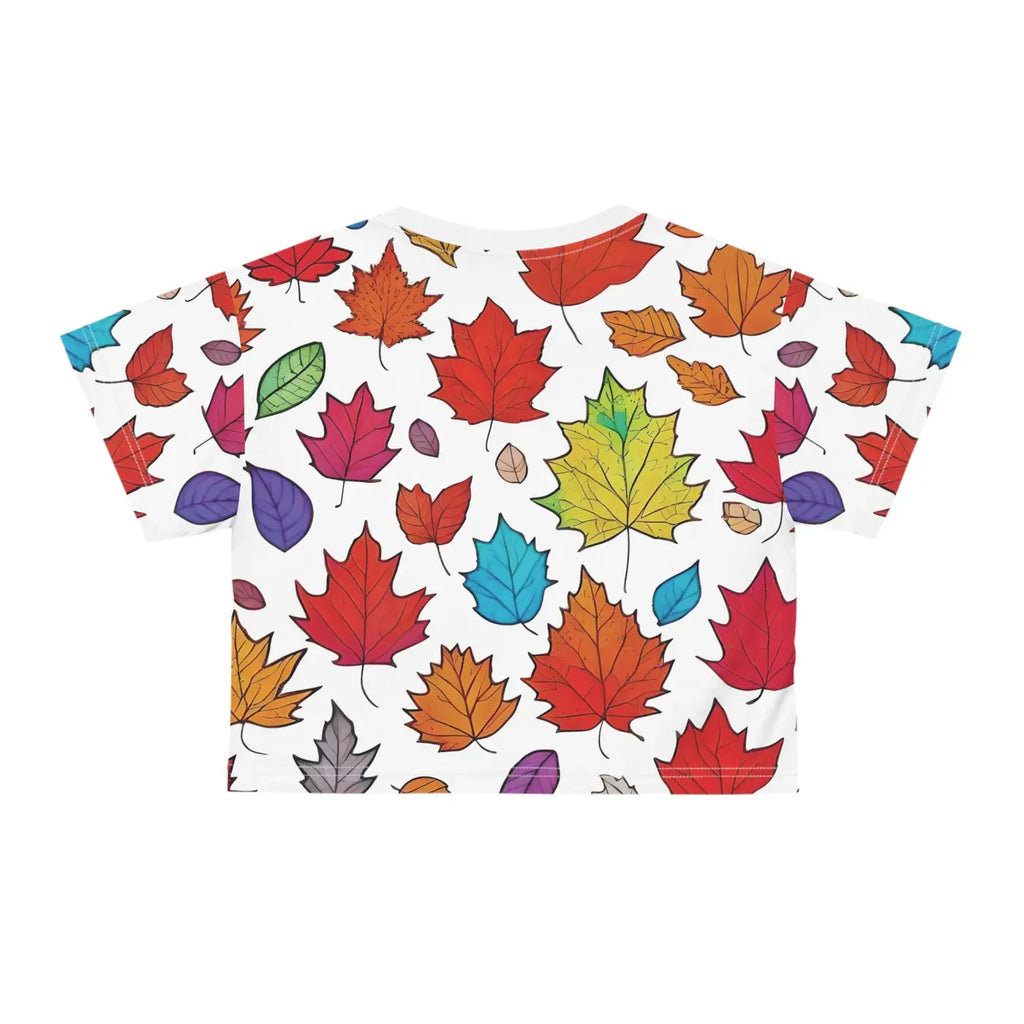 Fall Foliage Aop Crop Tee - Vibrant Everyday Style - DipaliZ