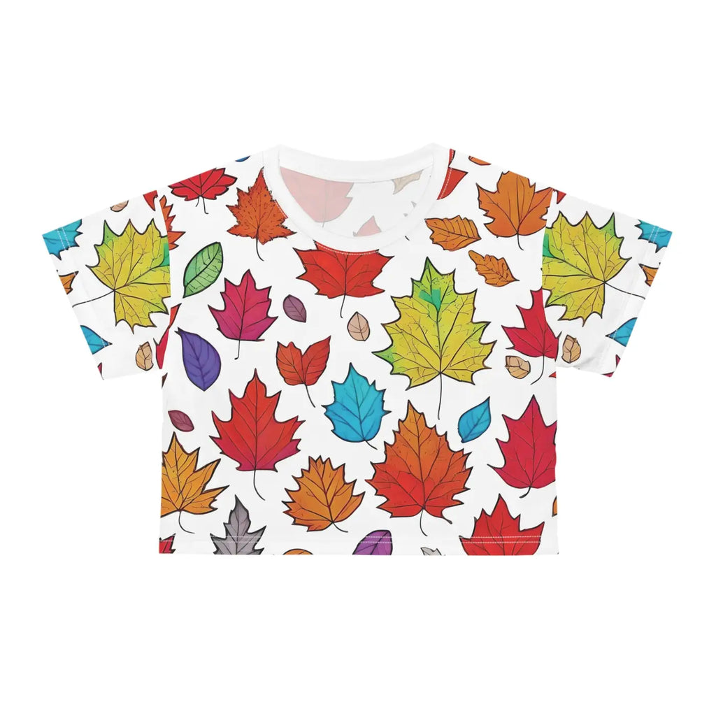 Fall Foliage Aop Crop Tee - Vibrant Everyday Style - DipaliZ