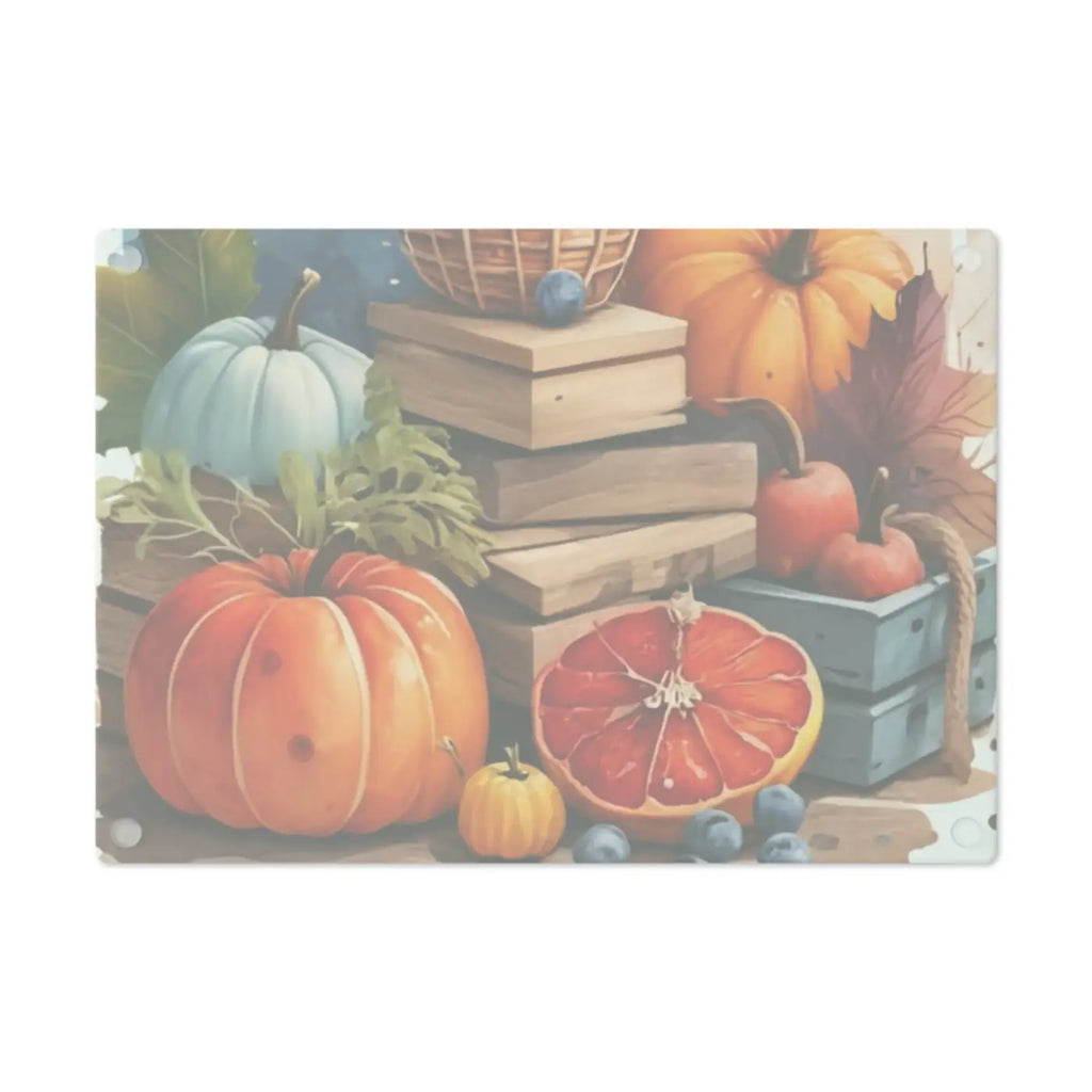 Tempered Glass Cutting Board - Bold Autumn Design - DipaliZ