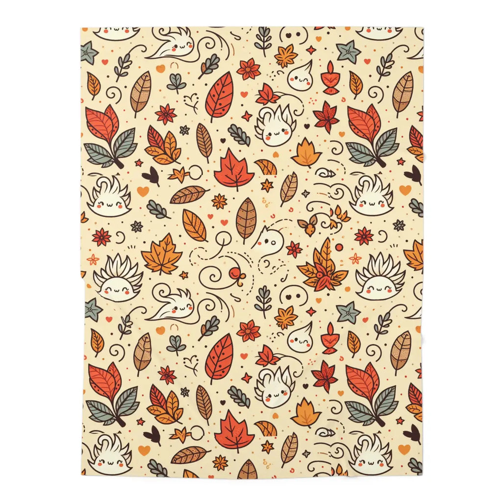 Fall Leaves Baby Swaddle Blanket - Cozy Autumn Design - DipaliZ