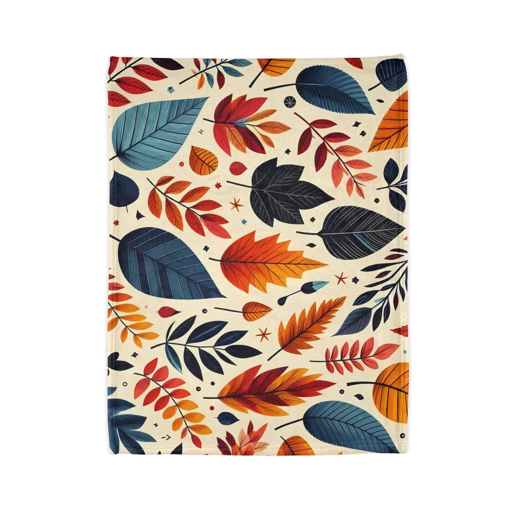 Cozy Minky Blanket - Fall Leaves Soft Polyester - DipaliZ