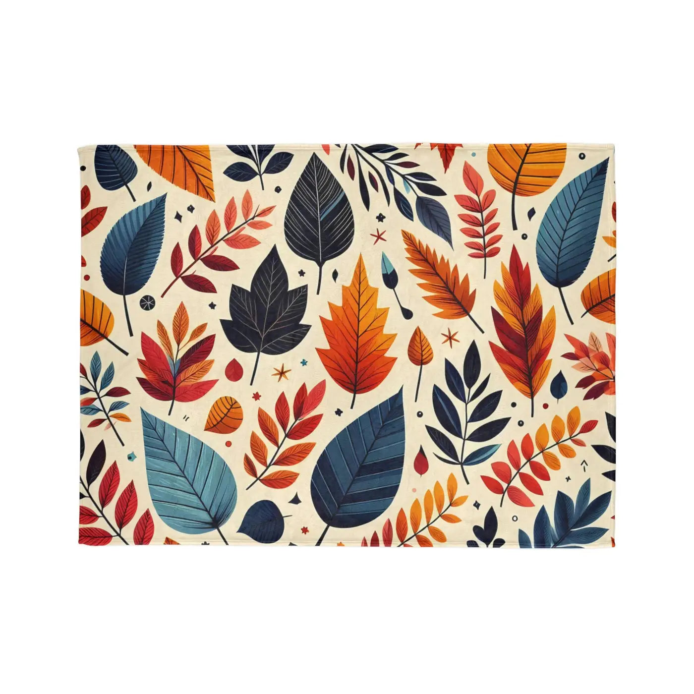 Cozy Minky Blanket - Fall Leaves Soft Polyester - DipaliZ