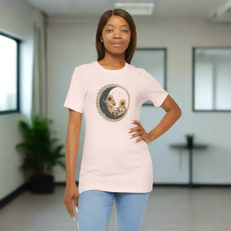 Moonlit Garden Tee - Floral Comfort Style - DipaliZ