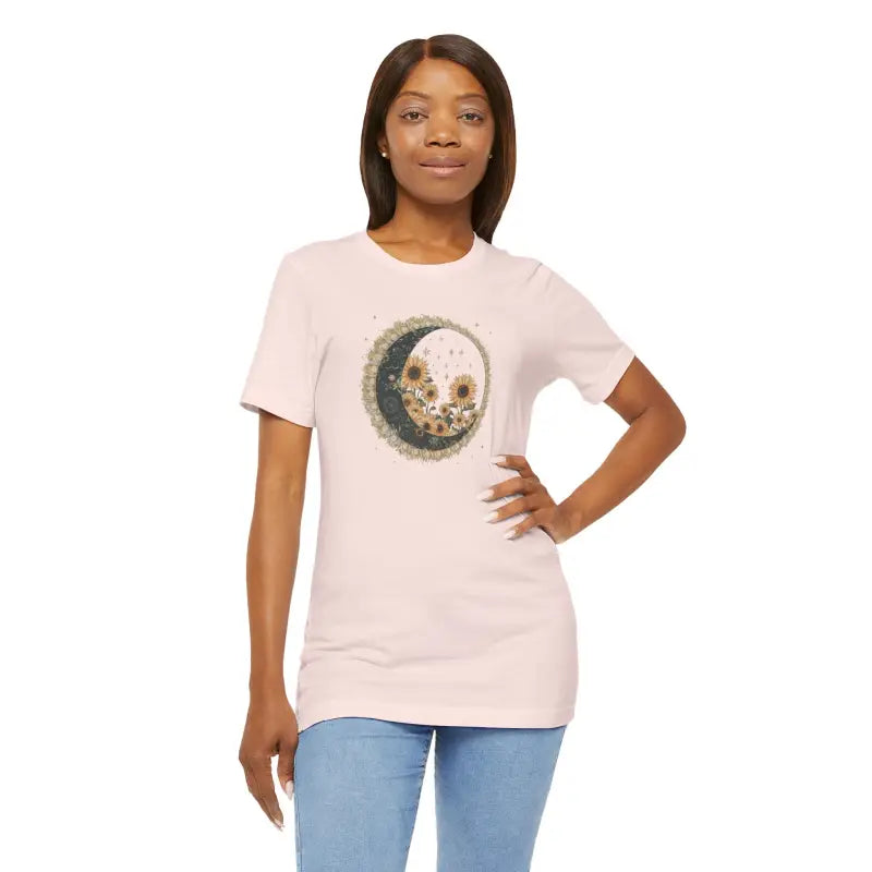 Moonlit Garden Tee - Floral Comfort Style - DipaliZ