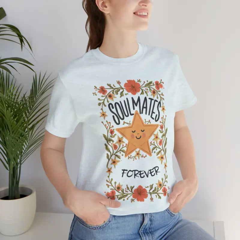 Soulmates Forever Cotton Tee - Jersey Short Sleeve Valentine - DipaliZ