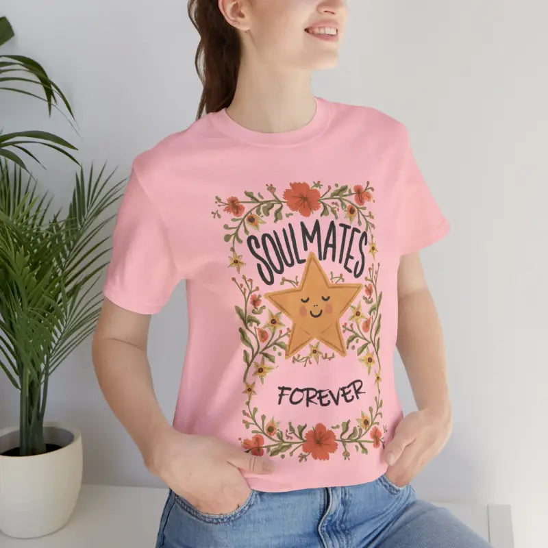 Soulmates Forever Cotton Tee - Jersey Short Sleeve Valentine - DipaliZ