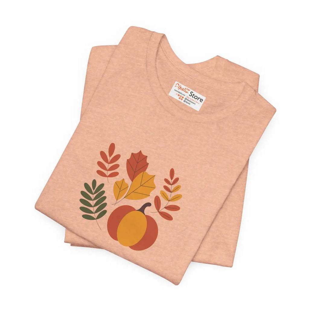 Harvest Style Tee - Fall Pumpkin Unisex Comfort - DipaliZ