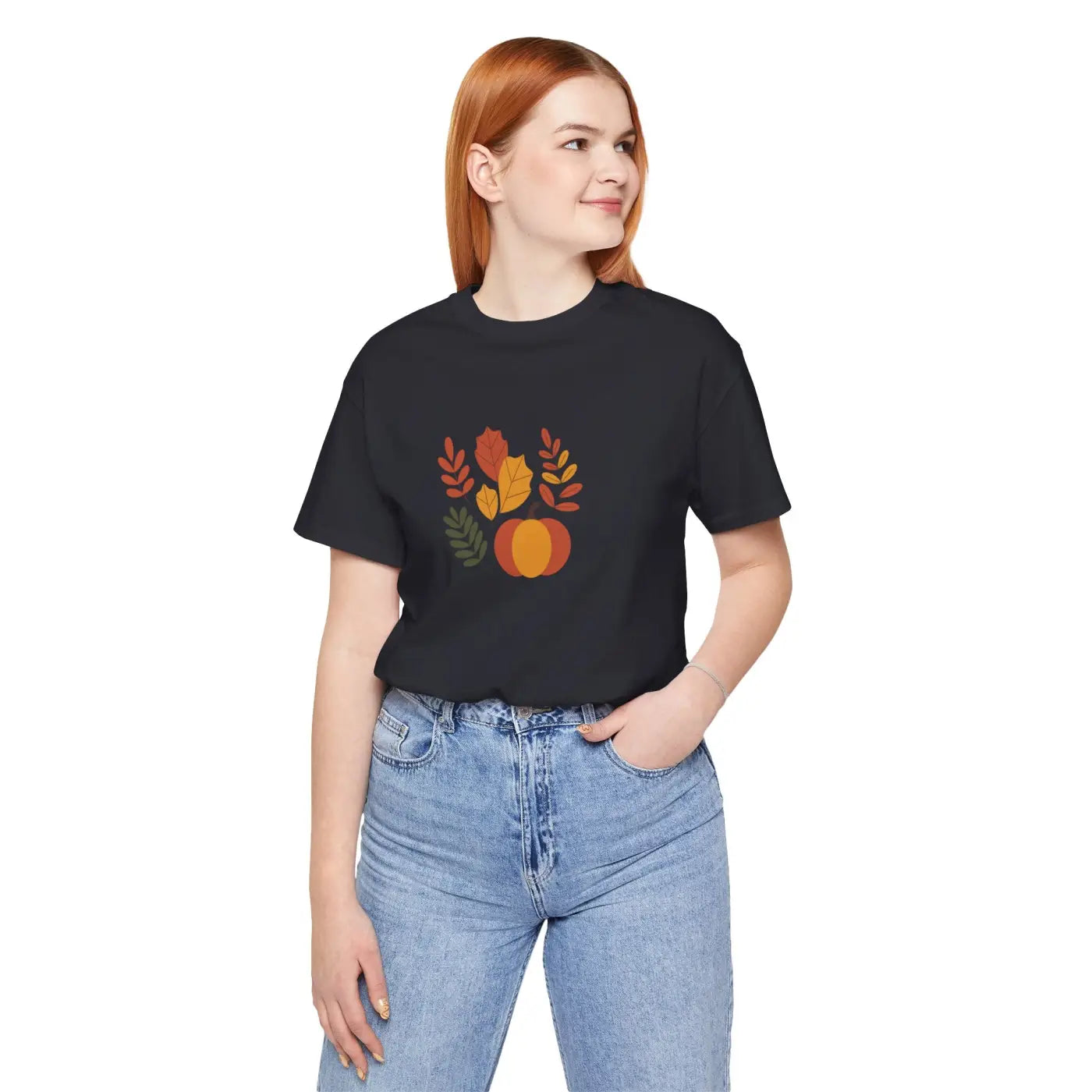 Harvest Style Tee - Fall Pumpkin Unisex Comfort - DipaliZ