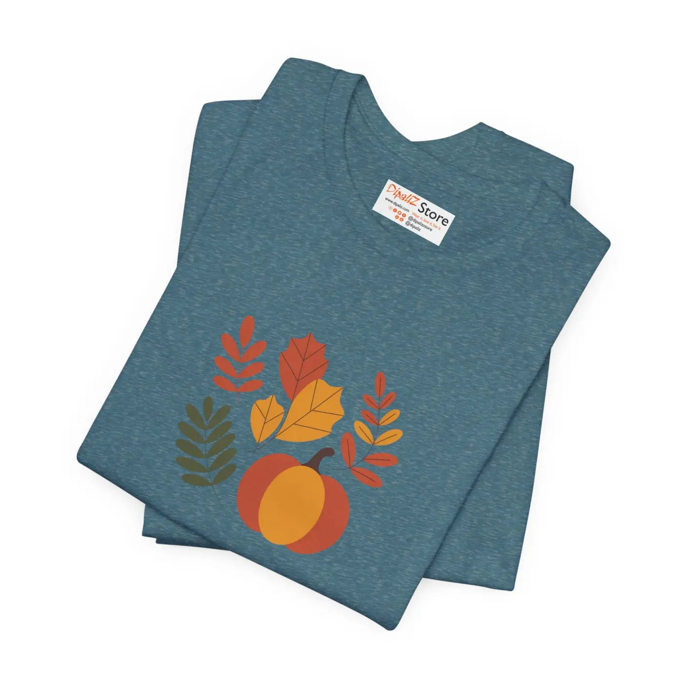 Harvest Style Tee - Fall Pumpkin Unisex Comfort - DipaliZ