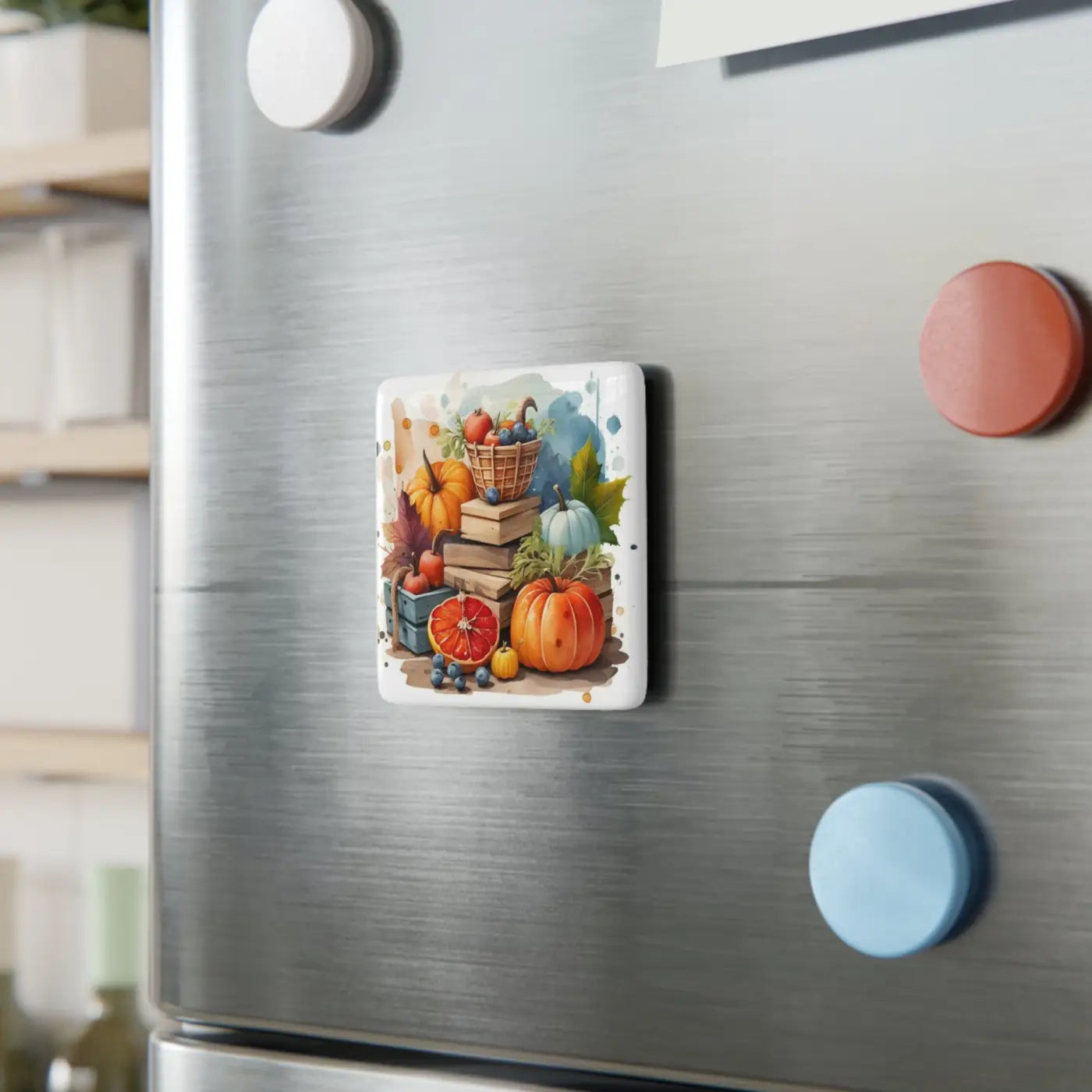 Fall Vegetables Porcelain Magnet - Seasonal Decor - DipaliZ