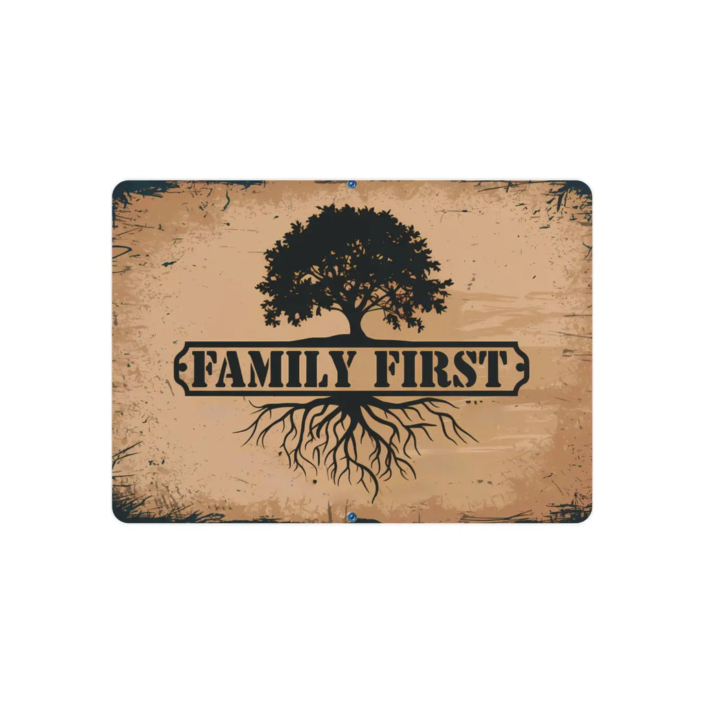 Iconic Family Metal Art Sign - White Aluminum Composite - DipaliZ