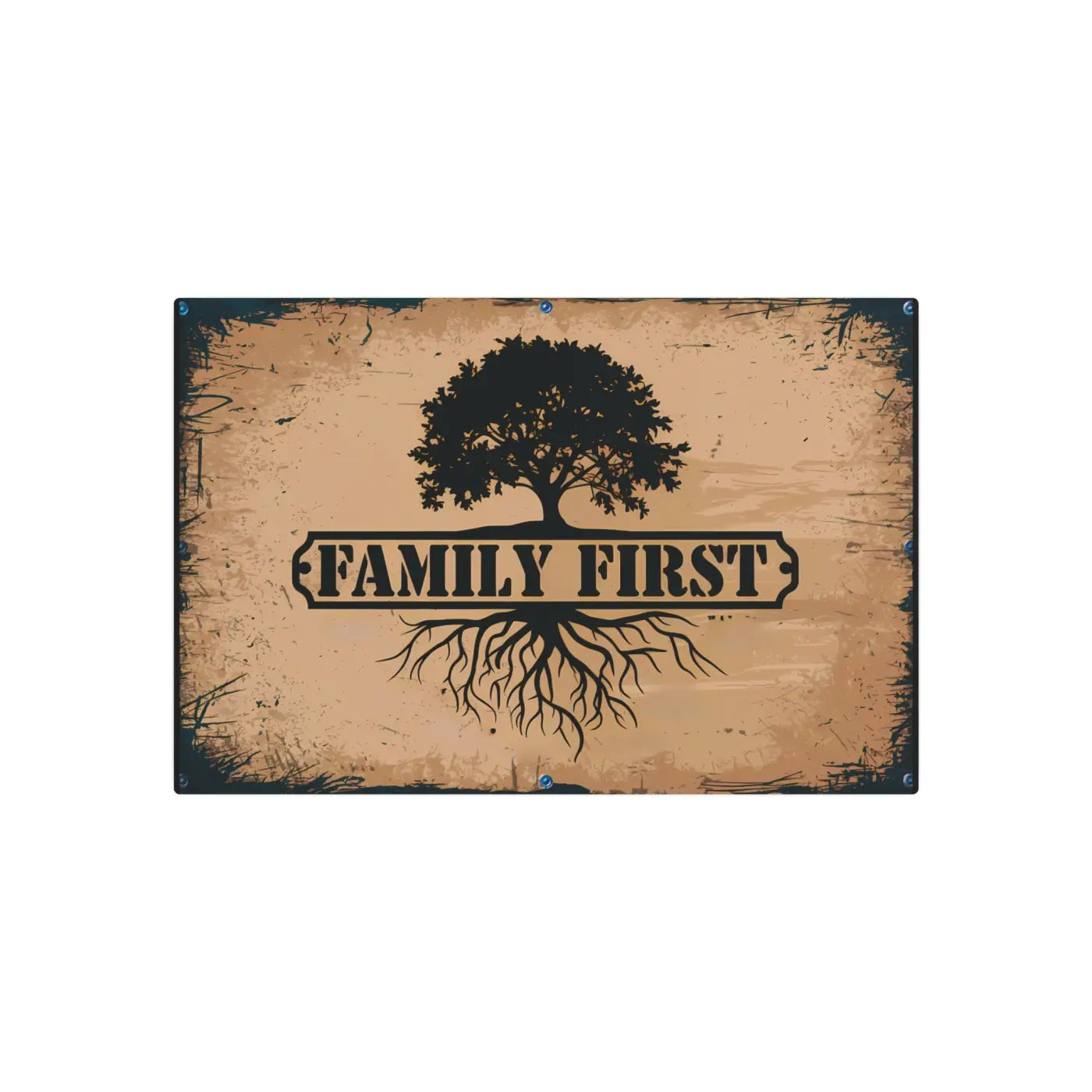 Iconic Family Metal Art Sign - White Aluminum Composite - DipaliZ