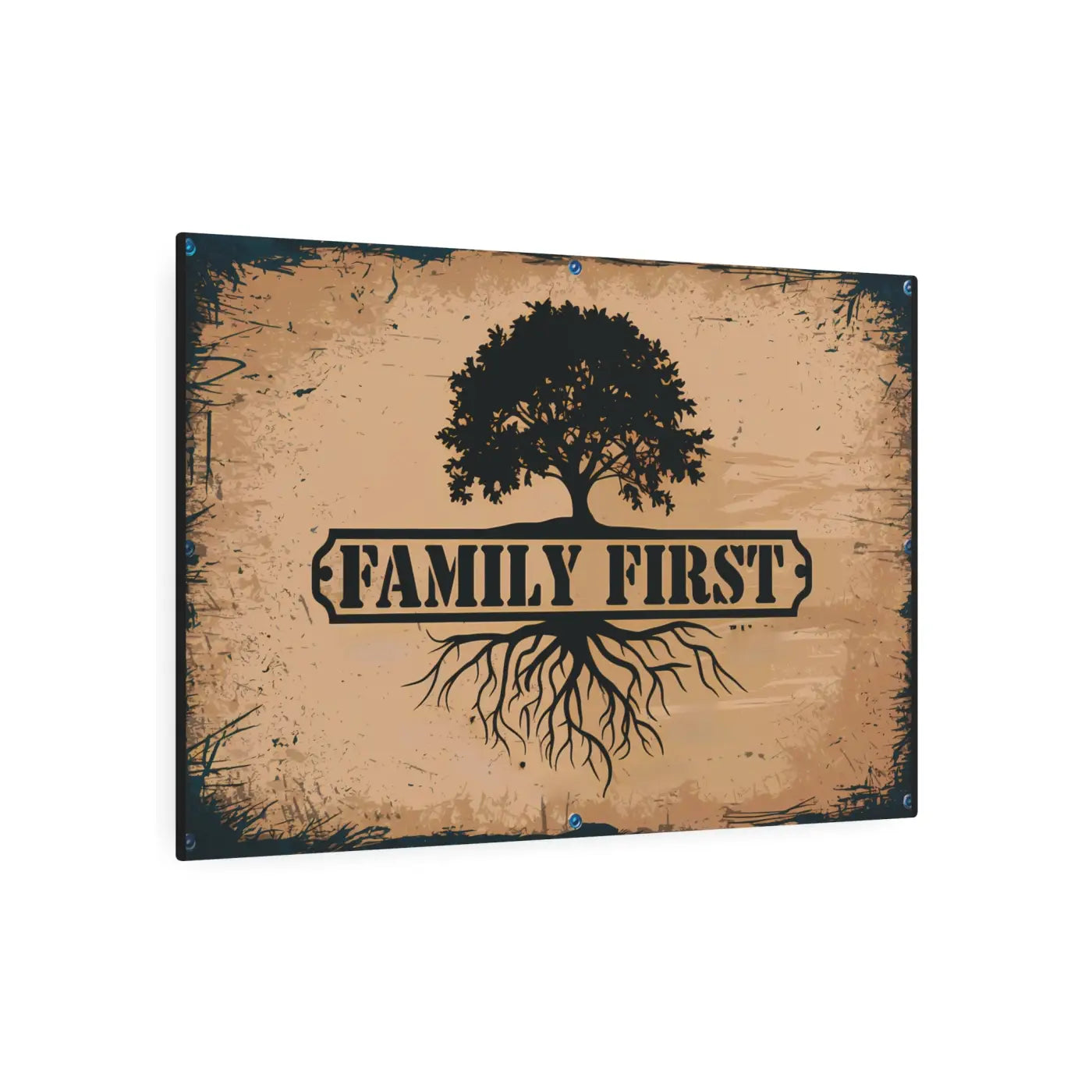 Iconic Family Metal Art Sign - White Aluminum Composite - DipaliZ
