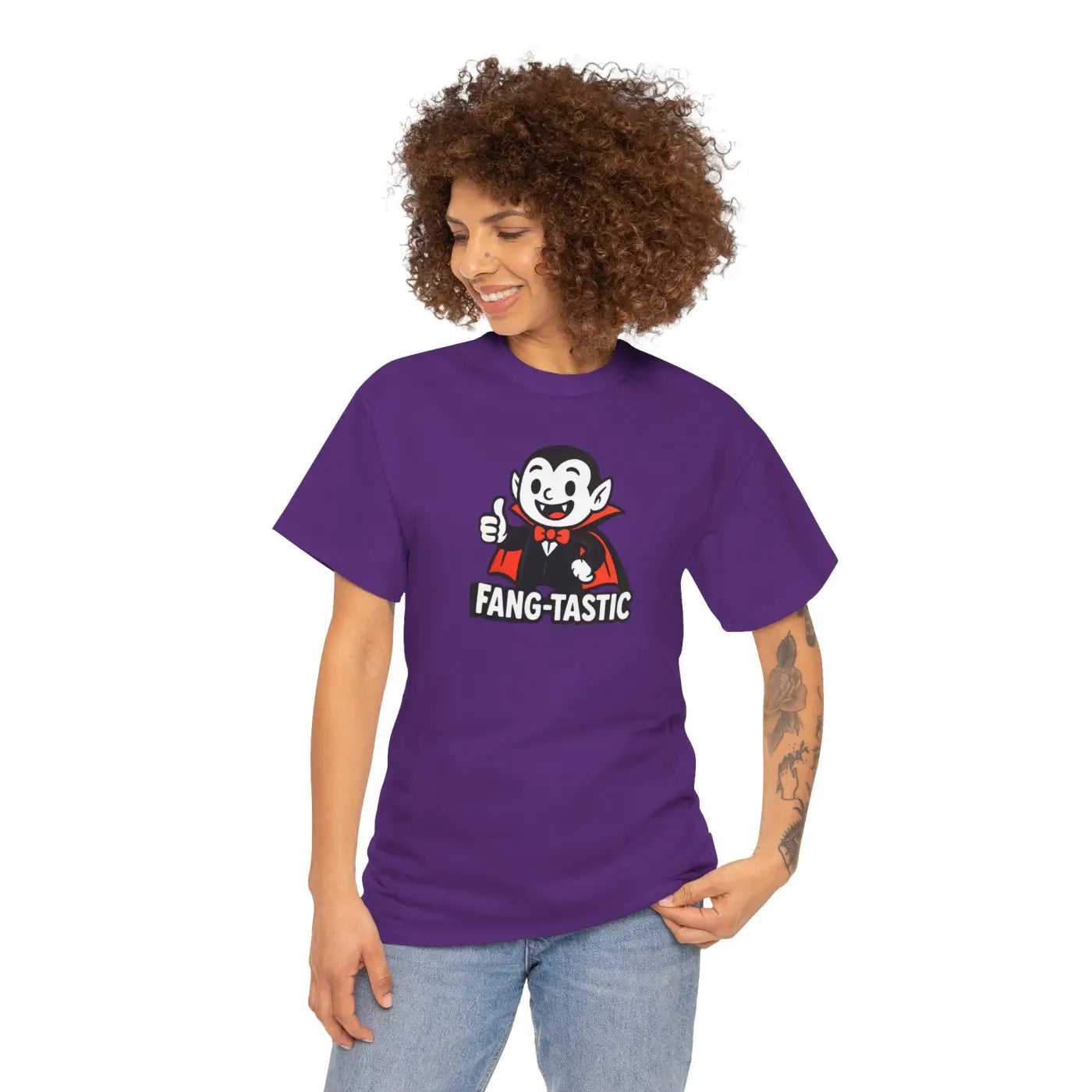 Fangtastic Halloween Tee - Fun Unisex Cotton Party Wear - DipaliZ
