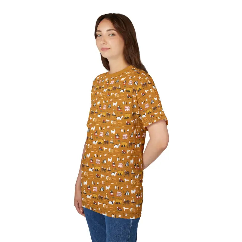 Farm Animals Polyester Tee - Unisex All Over Print - DipaliZ