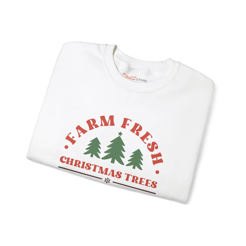 Farm Fresh Christmas Tree Sweatshirt - Festive Holiday - DipaliZ