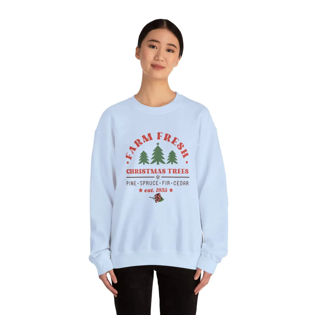Farm Fresh Christmas Tree Sweatshirt - Festive Holiday - DipaliZ
