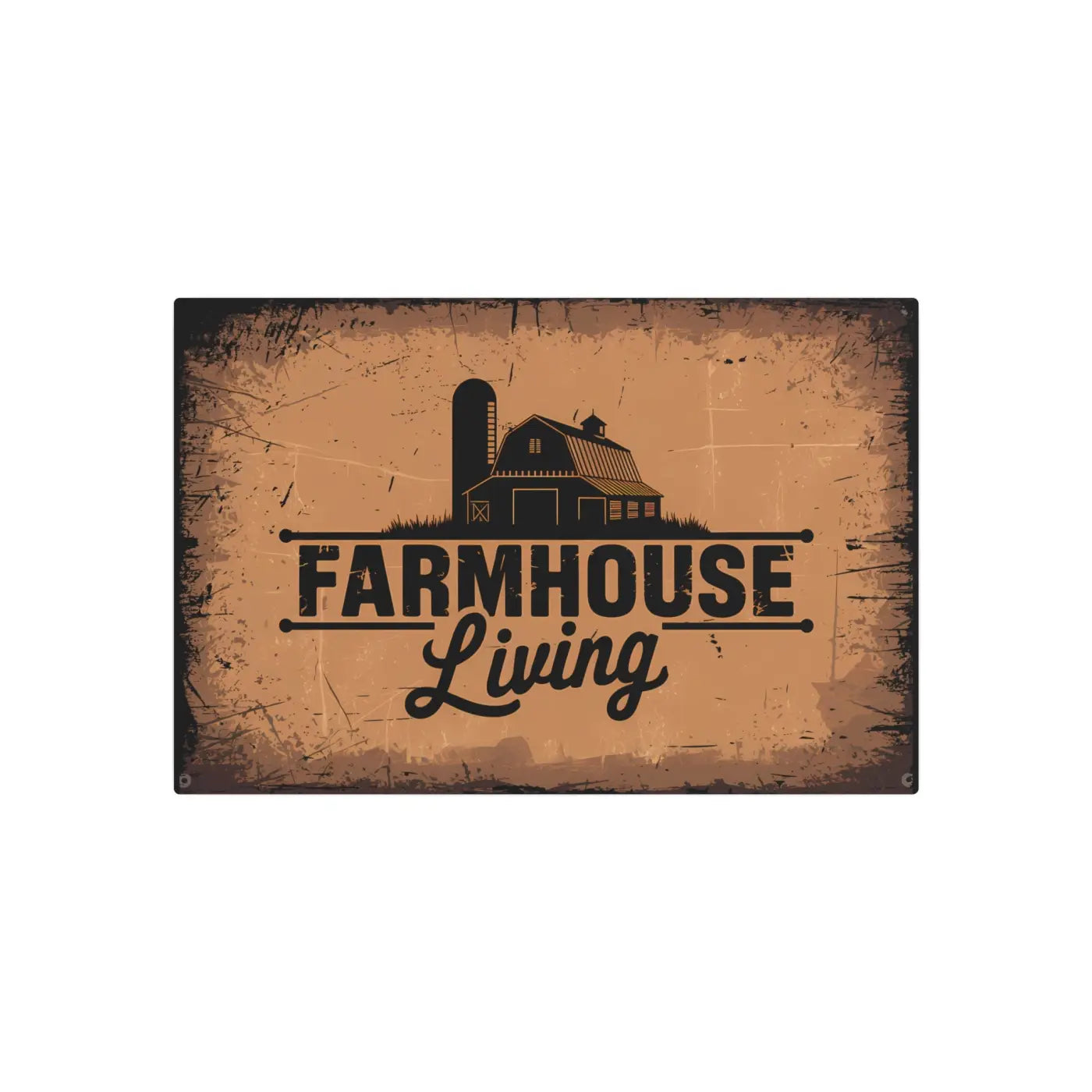Farmhouse Metal Art Sign - Vintage White Aluminum Composite - DipaliZ