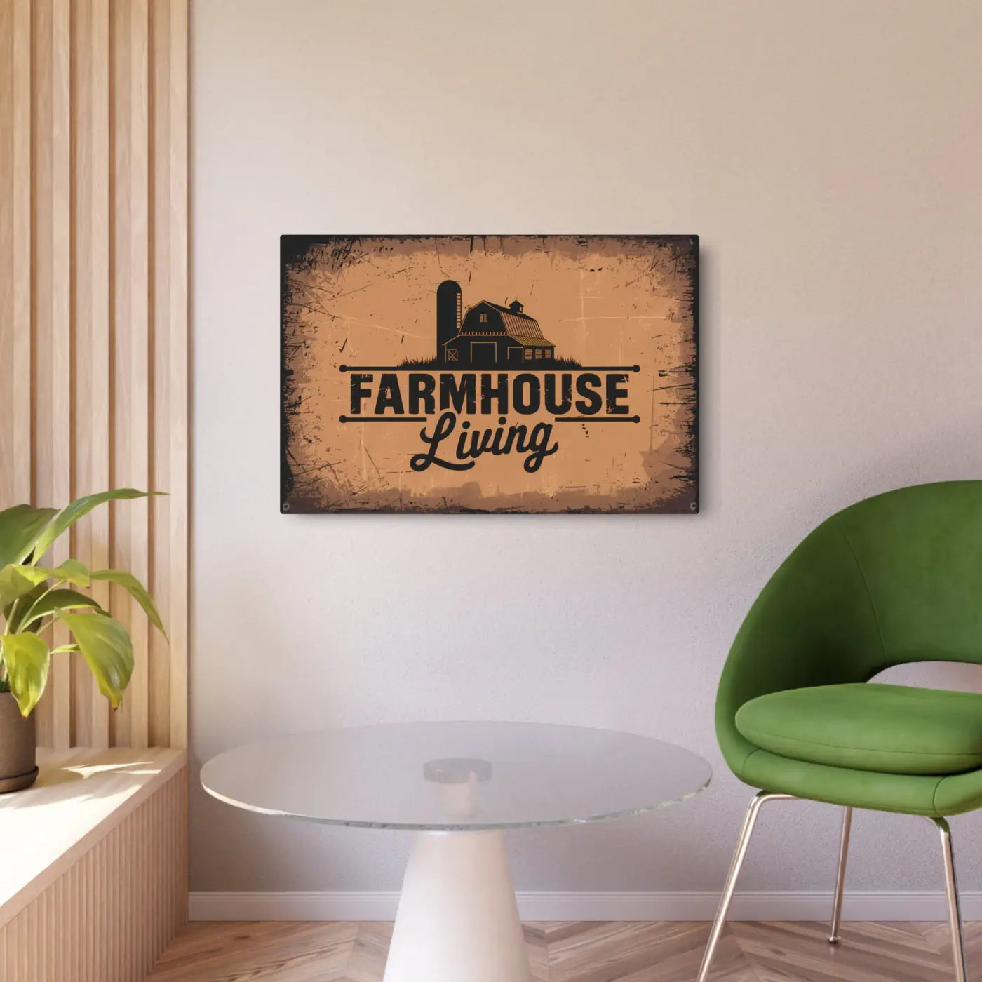 Farmhouse Metal Art Sign - Vintage White Aluminum Composite - DipaliZ