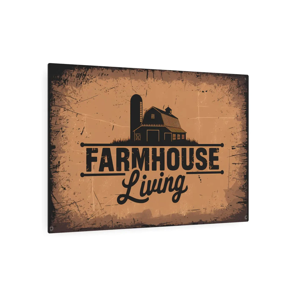 Farmhouse Metal Art Sign - Vintage White Aluminum Composite - DipaliZ
