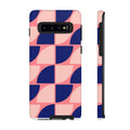Samsung Tough Phone Case – Pink and Blue Pattern, Durable Protection, Sleek Design