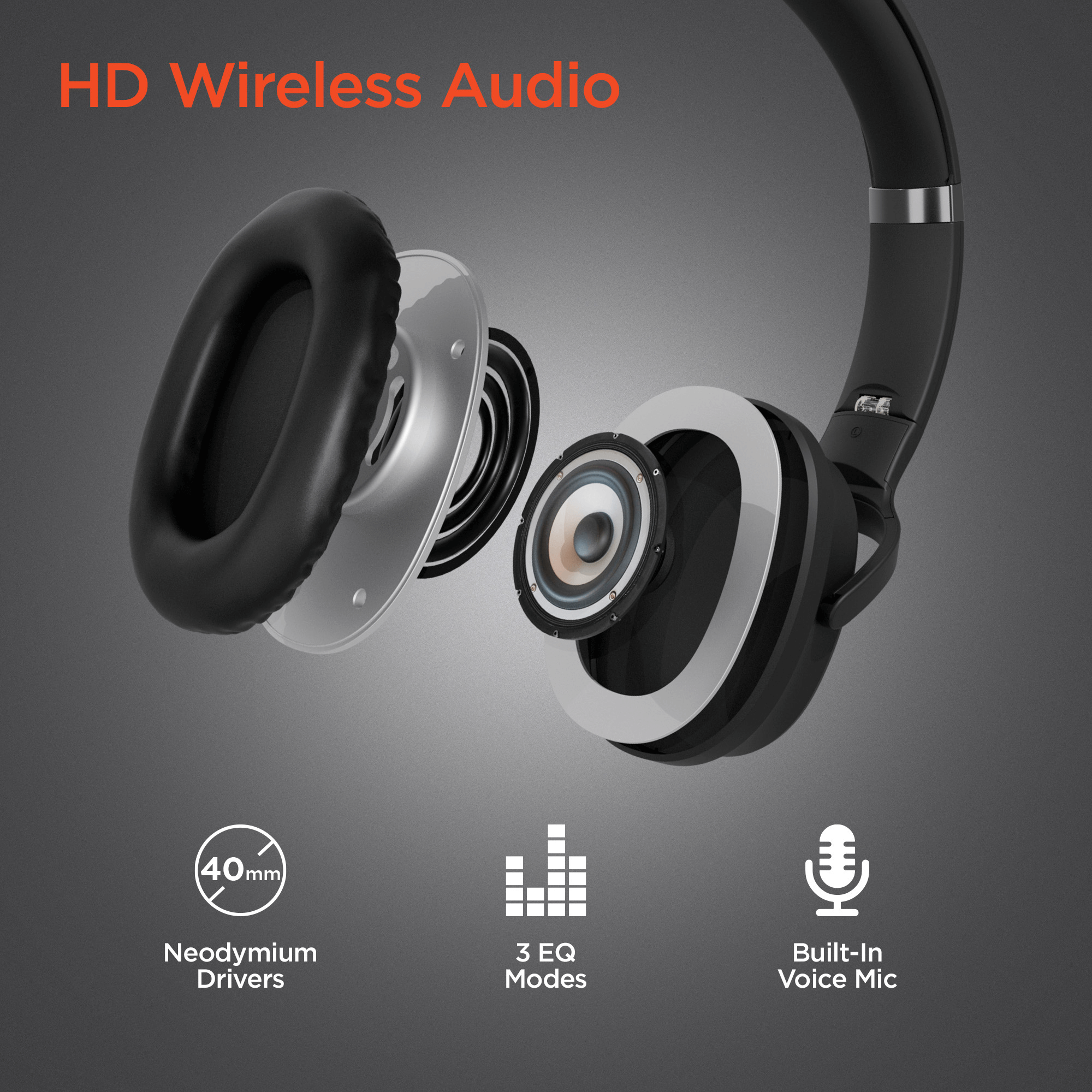 HyperGear Flip 2-in-1 Headphones Plus Speaker