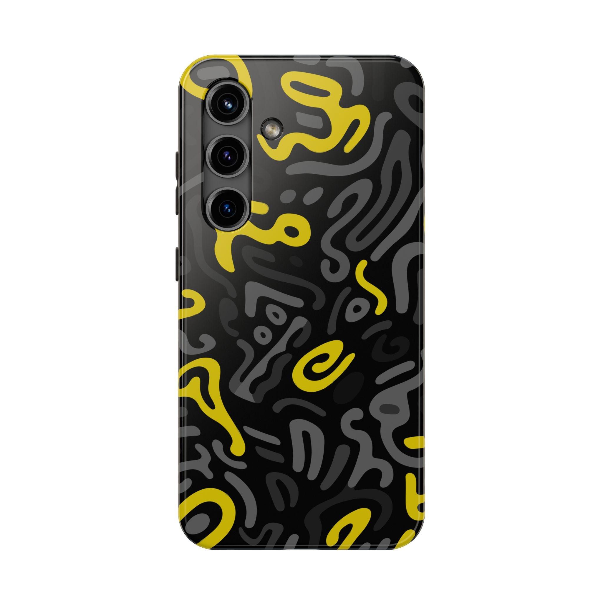 Samsung Case - Bold Black and Yellow with Abstract Design