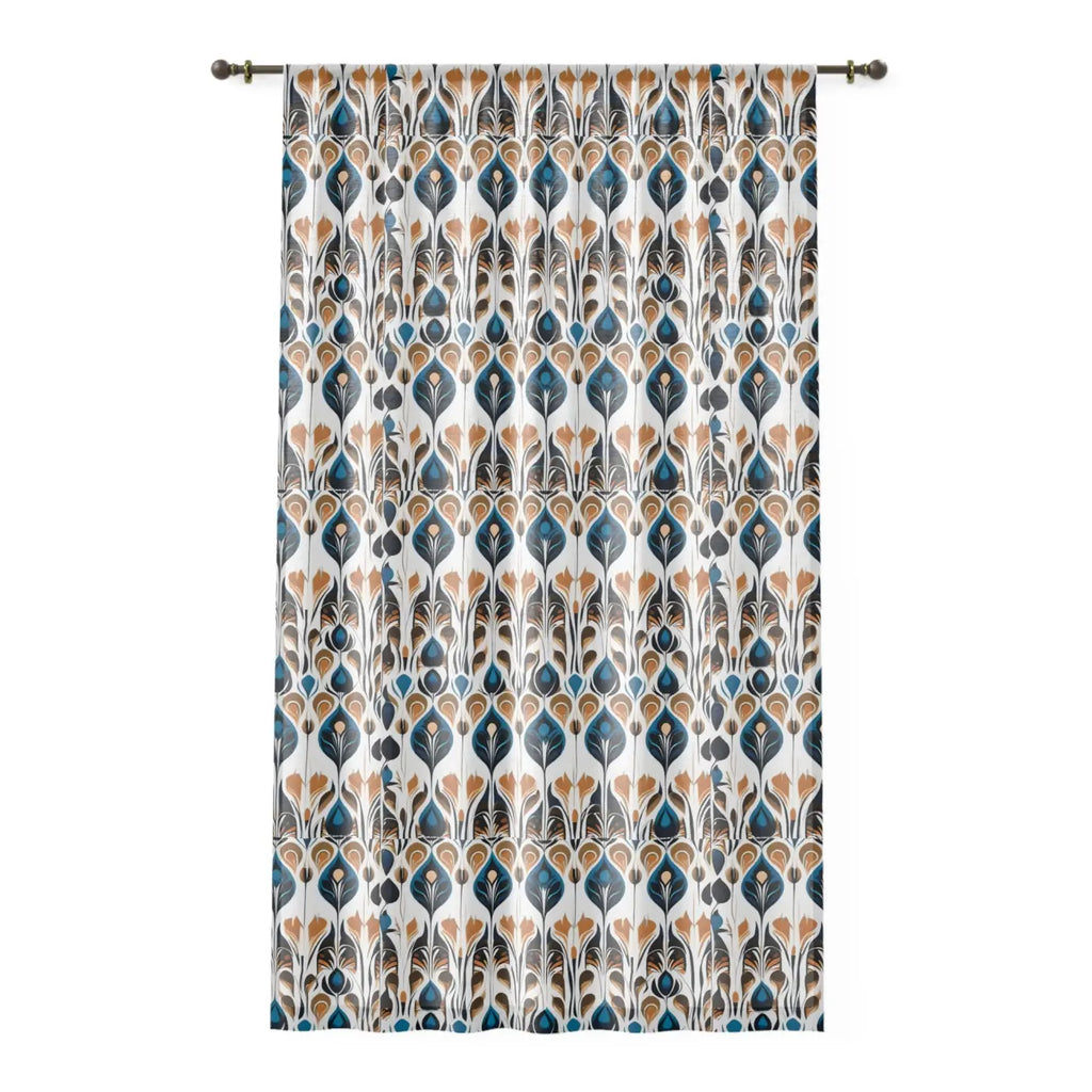 Stylish Feather Curtains - Abstract Design Home Decor - DipaliZ