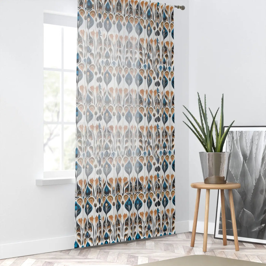 Stylish Feather Curtains - Abstract Design Home Decor - DipaliZ