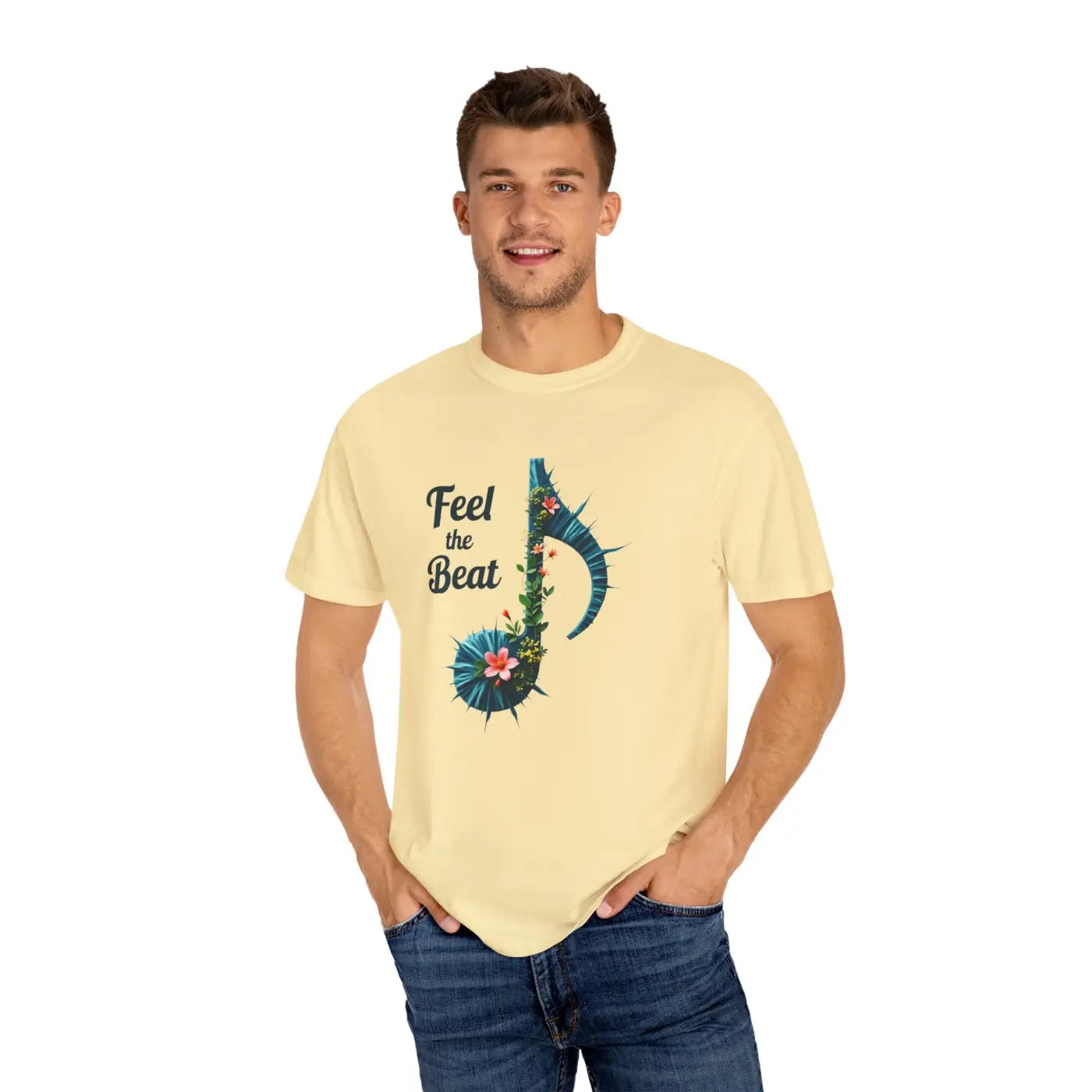 Beat Unisex Garment-Dyed T-Shirt - Music Lover Comfort - DipaliZ