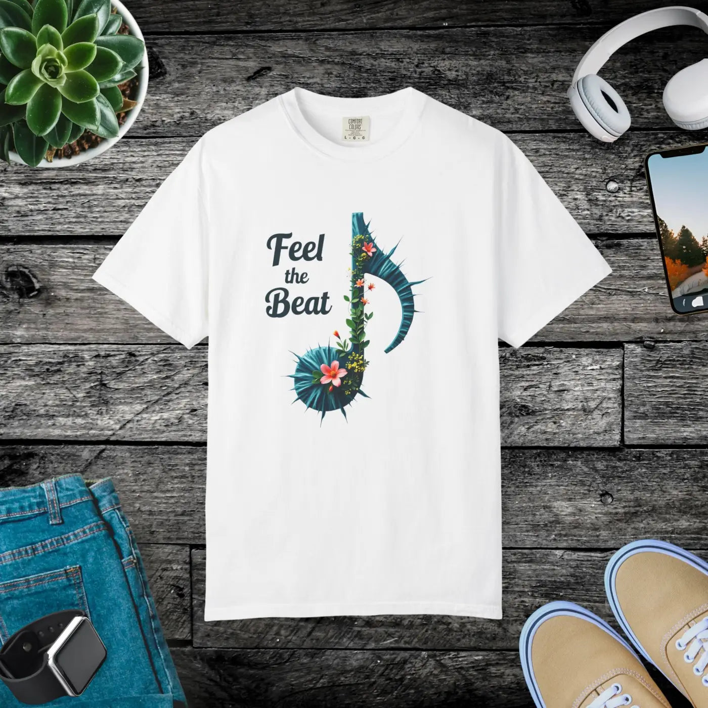 Beat Unisex Garment-Dyed T-Shirt - Music Lover Comfort - DipaliZ