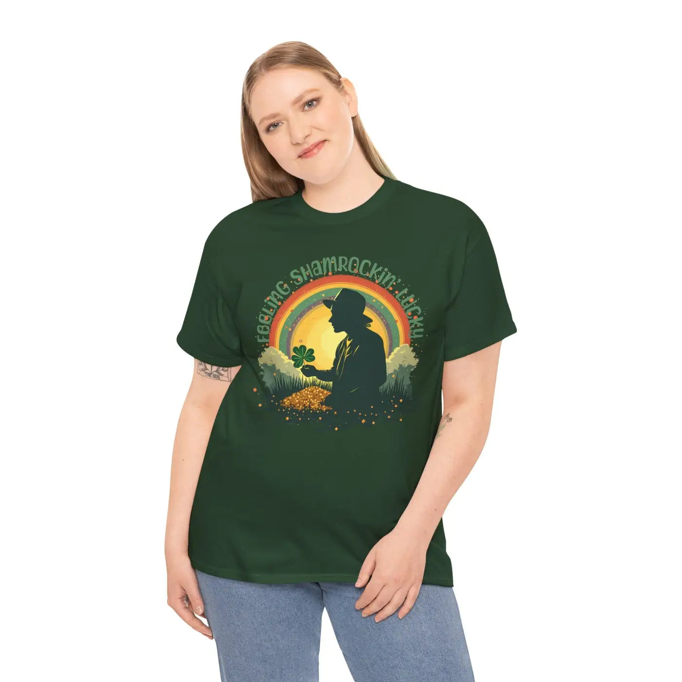 Feeling Shamrockin Lucky Tee - St Patricks Day Unisex - DipaliZ