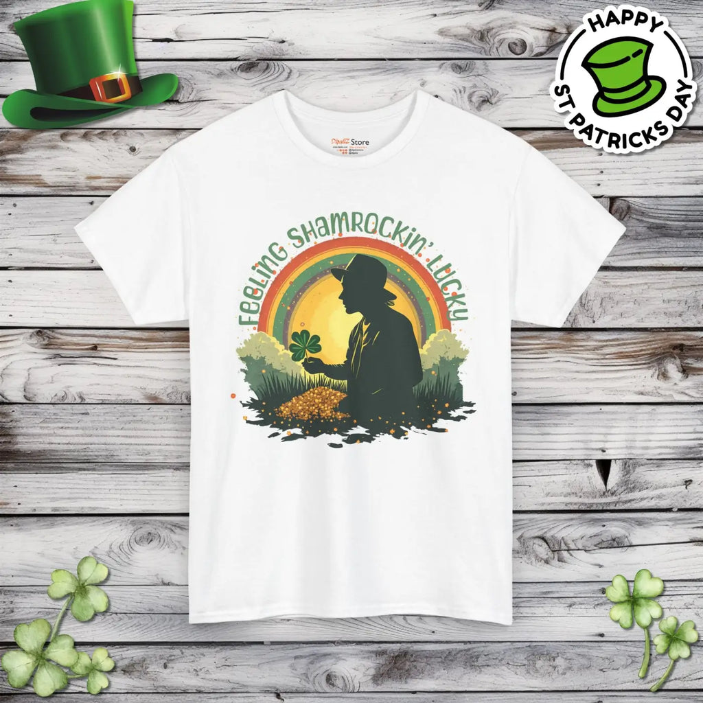 Feeling Shamrockin Lucky Tee - St Patricks Day Unisex - DipaliZ