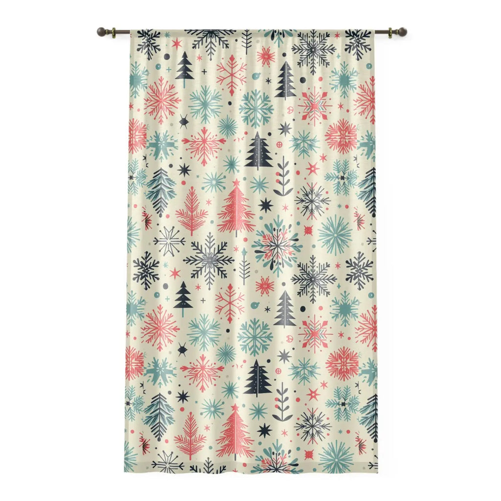 Festive Season Christmas Curtains - Holiday Magic Window Decor - DipaliZ